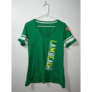 Champion Lambeau Field Packers V-Neck Shirt NFL Green Bay Women's Size XL